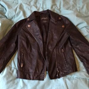 Aeropostale black Leather Jacket XS